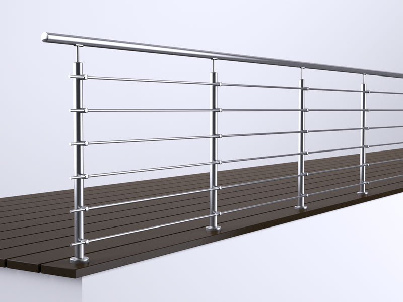 Ein Reling-Gel&auml;nder der Firma Weber