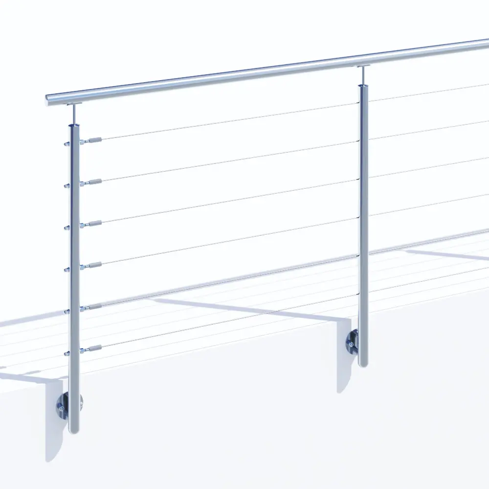 Edelstahlgeländer mit Glasfüllung