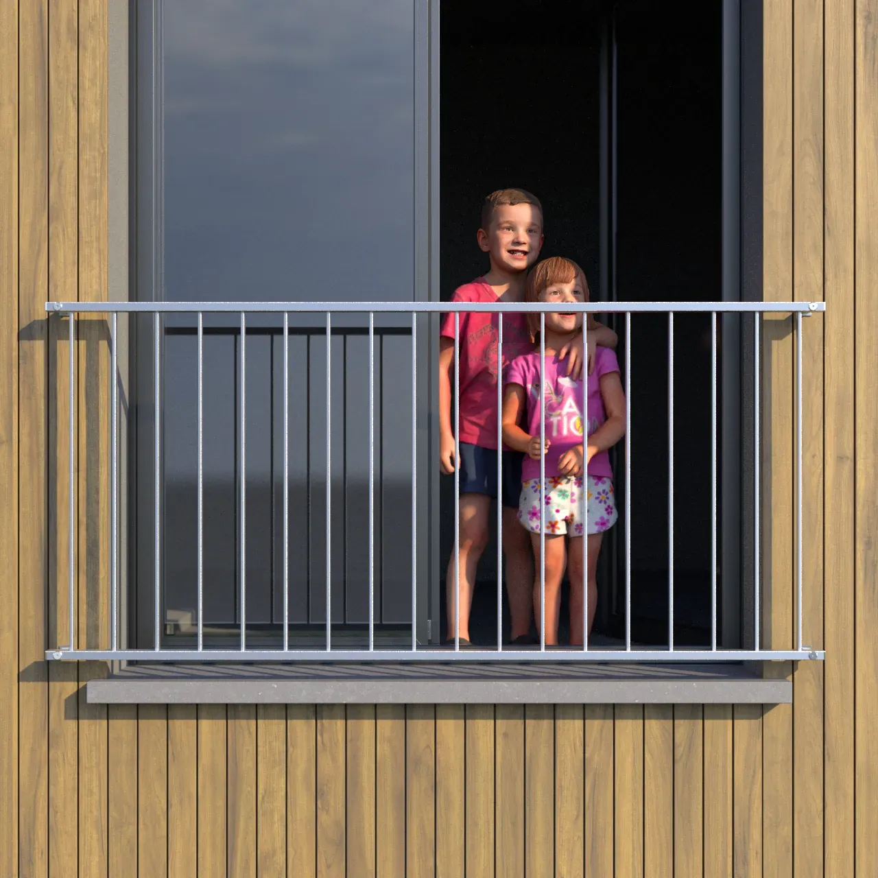 Französischer Balkon aus Edelstahl