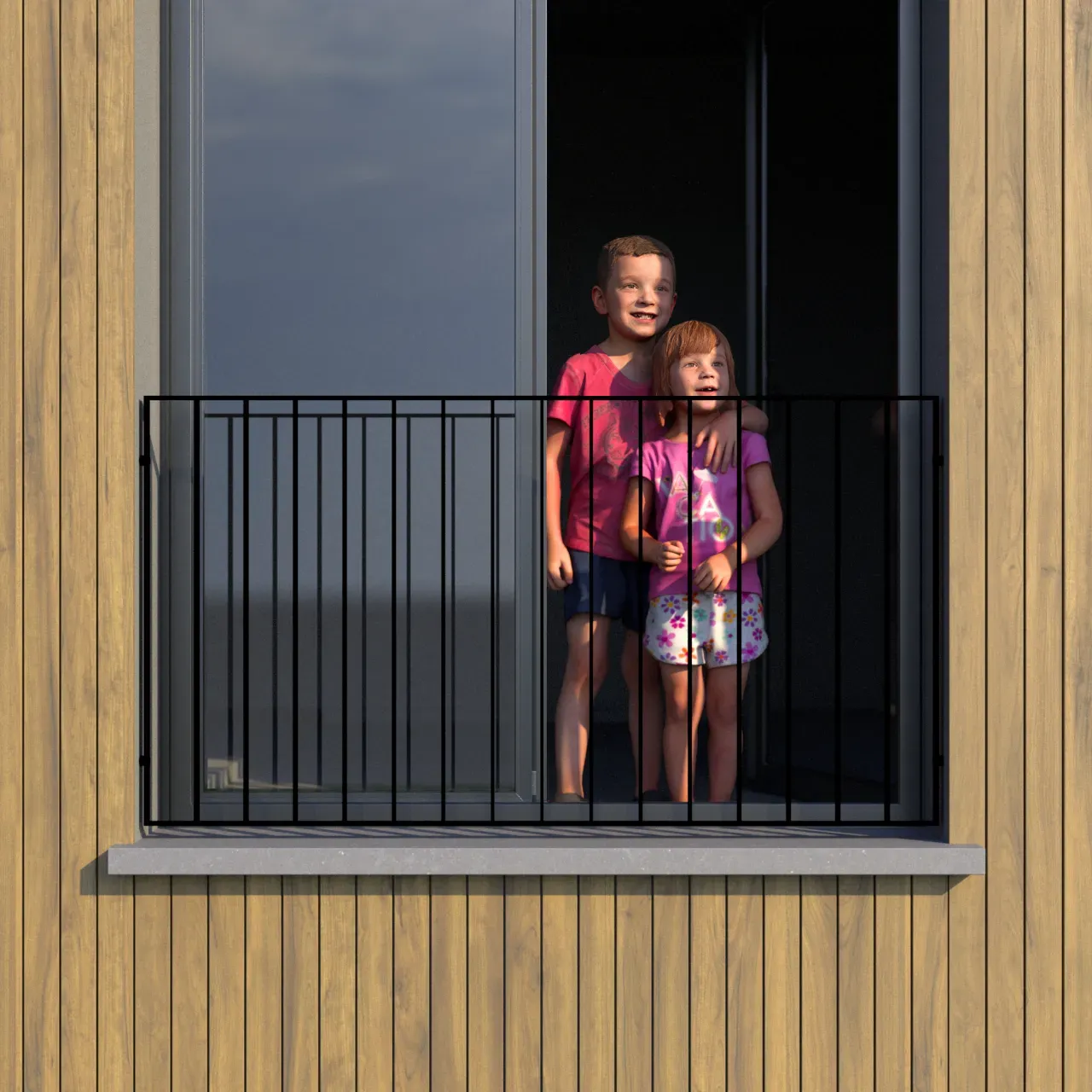 Pulverbeschichteter Französischer Balkon