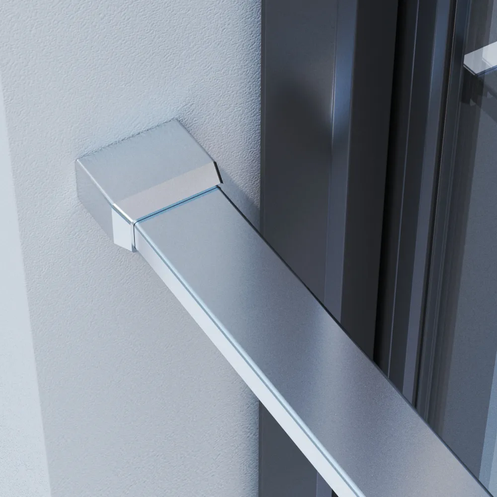 Rechteckige Edelstahl Fenster Absturzsicherung in der Laibung