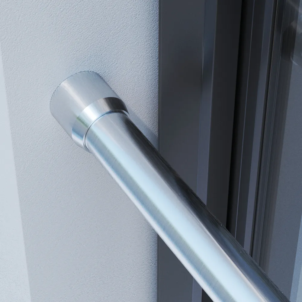 Runde Edelstahl Fenster Absturzsicherung in der Laibung