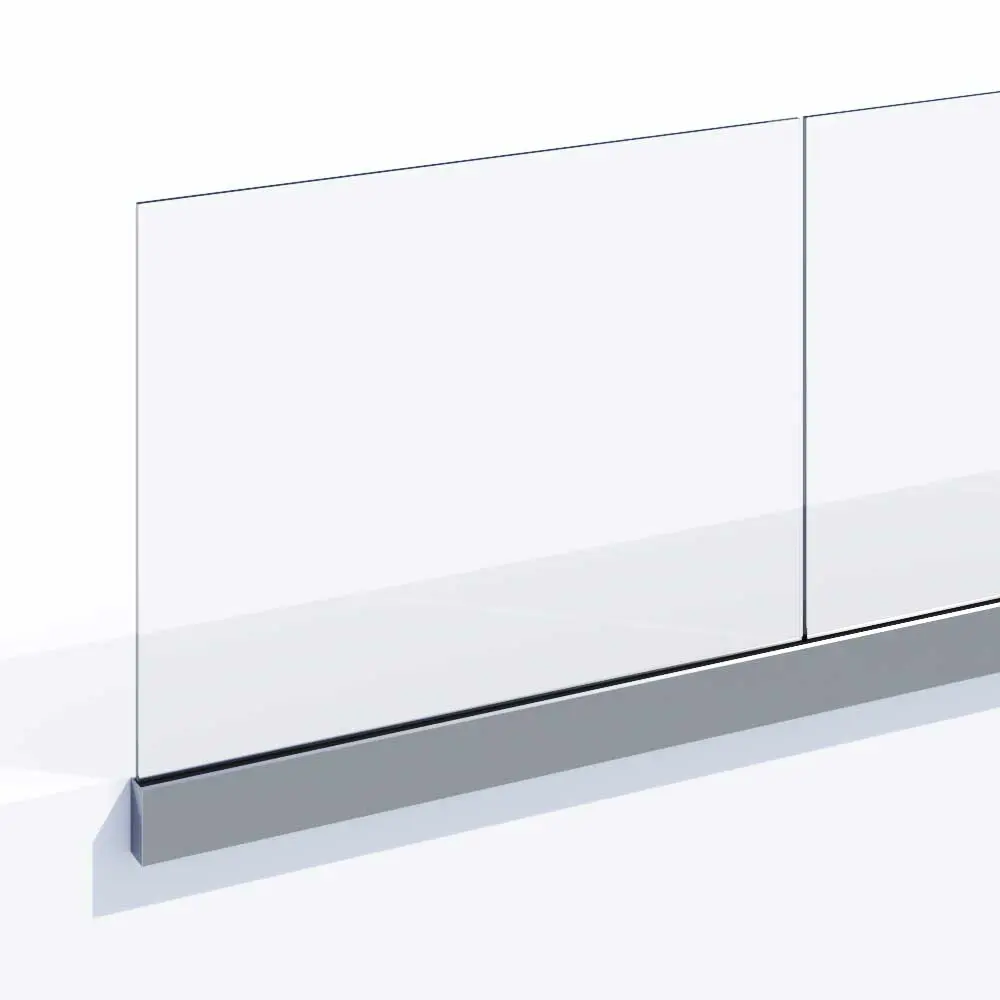 Glasgeländer auf einer Dachterrasse